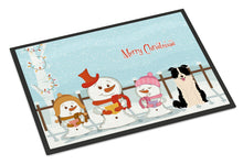 Load image into Gallery viewer, Merry Christmas Carolers Border Collie Black White Doormat - 24x36 Decorative Floor Mat – Indoor/Outdoor Rug with Artistic Flair BB2449JMAT