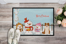 Load image into Gallery viewer, Merry Christmas Carolers Border Collie Red White Doormat - 24x36 Decorative Floor Mat – Indoor/Outdoor Rug with Artistic Flair BB2450JMAT