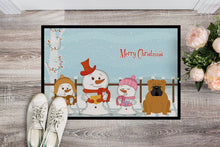 Load image into Gallery viewer, Merry Christmas Carolers English Bulldog Red Doormat - 24x36 Decorative Floor Mat – Indoor/Outdoor Rug with Artistic Flair BB2453JMAT