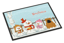 Load image into Gallery viewer, Merry Christmas Carolers English Bulldog Red Doormat - 24x36 Decorative Floor Mat – Indoor/Outdoor Rug with Artistic Flair BB2453JMAT