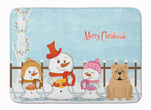 Load image into Gallery viewer, Merry Christmas Carolers English Bulldog Fawn Machine Washable Memory Foam Mat BB2455RUG