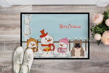 Load image into Gallery viewer, Merry Christmas Carolers English Bulldog Grey Brindle  Doormat - 24x36 Decorative Floor Mat – Indoor/Outdoor Rug with Artistic Flair BB2457JMAT