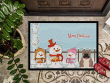 Load image into Gallery viewer, Merry Christmas Carolers English Bulldog Grey Brindle  Doormat - 24x36 Decorative Floor Mat – Indoor/Outdoor Rug with Artistic Flair BB2457JMAT