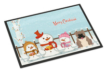 Load image into Gallery viewer, Merry Christmas Carolers English Bulldog Grey Brindle  Doormat - 24x36 Decorative Floor Mat – Indoor/Outdoor Rug with Artistic Flair BB2457JMAT