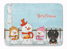 Load image into Gallery viewer, Merry Christmas Carolers Wire Haired Dachshund Dapple Machine Washable Memory Foam Mat BB2459RUG