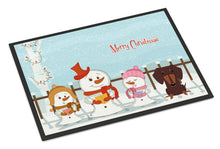 Load image into Gallery viewer, Merry Christmas Carolers Dachshund Chocolate Doormat - 24x36 Decorative Floor Mat – Indoor/Outdoor Rug with Artistic Flair BB2462JMAT