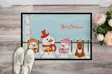 Load image into Gallery viewer, Merry Christmas Carolers Bull Terrier Red Doormat - 24x36 Decorative Floor Mat – Indoor/Outdoor Rug with Artistic Flair BB2465JMAT