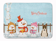 Load image into Gallery viewer, Merry Christmas Carolers Bull Terrier Dark Brindle Machine Washable Memory Foam Mat BB2467RUG