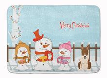Load image into Gallery viewer, Merry Christmas Carolers Bull Terrier Brindle Machine Washable Memory Foam Mat BB2468RUG