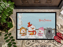 Load image into Gallery viewer, Merry Christmas Carolers Chow Chow Blue Doormat - 24x36 Decorative Floor Mat – Indoor/Outdoor Rug with Artistic Flair BB2470JMAT