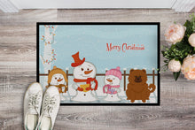 Load image into Gallery viewer, Merry Christmas Carolers Chow Chow Red Doormat - 24x36 Decorative Floor Mat – Indoor/Outdoor Rug with Artistic Flair BB2473JMAT
