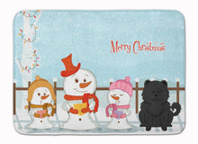 Load image into Gallery viewer, Merry Christmas Carolers Chow Chow Black Machine Washable Memory Foam Mat BB2474RUG