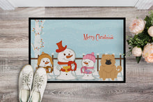 Load image into Gallery viewer, Merry Christmas Carolers Chow Chow Cream Doormat - 24x36 Decorative Floor Mat – Indoor/Outdoor Rug with Artistic Flair BB2475JMAT