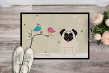 Load image into Gallery viewer, Christmas Presents between Friends Pug Cream Doormat - 24x36 Decorative Floor Mat – Indoor/Outdoor Rug with Artistic Flair BB2476JMAT