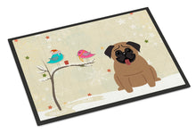Load image into Gallery viewer, Christmas Presents between Friends Pug Brown Doormat - 24x36 Decorative Floor Mat – Indoor/Outdoor Rug with Artistic Flair BB2477JMAT