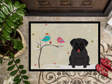Load image into Gallery viewer, Christmas Presents between Friends Pug Black Doormat - 24x36 Decorative Floor Mat – Indoor/Outdoor Rug with Artistic Flair BB2478JMAT