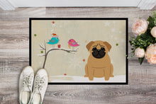 Load image into Gallery viewer, Christmas Presents between Friends Pug Brown Doormat - 24x36 Decorative Floor Mat – Indoor/Outdoor Rug with Artistic Flair BB2479JMAT