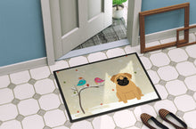 Load image into Gallery viewer, Christmas Presents between Friends Pug Brown Doormat - 24x36 Decorative Floor Mat – Indoor/Outdoor Rug with Artistic Flair BB2479JMAT