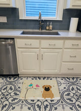 Load image into Gallery viewer, Christmas Presents between Friends Pug Brown Machine Washable Memory Foam Mat BB2479RUG