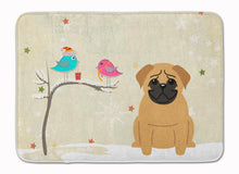 Load image into Gallery viewer, Christmas Presents between Friends Pug Brown Machine Washable Memory Foam Mat BB2479RUG