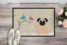 Load image into Gallery viewer, Christmas Presents between Friends Pug Fawn Doormat - 24x36 Decorative Floor Mat – Indoor/Outdoor Rug with Artistic Flair BB2480JMAT
