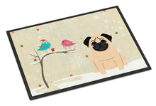 Load image into Gallery viewer, Christmas Presents between Friends Pug Fawn Doormat - 24x36 Decorative Floor Mat – Indoor/Outdoor Rug with Artistic Flair BB2480JMAT
