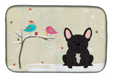 Load image into Gallery viewer, Christmas Presents between Friends French Bulldog Brindle Dish Drying Mat – Absorbent, Artistic Kitchen Essentials BB2481DDM