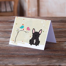 Load image into Gallery viewer, Christmas Presents between Friends French Bulldog - Brindle Greeting Cards -  Blank Note Cards – 8-Pack of Artist-Designed Cards with Envelopes
