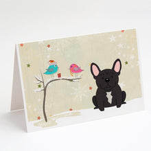 Load image into Gallery viewer, Christmas Presents between Friends French Bulldog - Brindle Greeting Cards -  Blank Note Cards – 8-Pack of Artist-Designed Cards with Envelopes