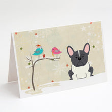 Load image into Gallery viewer, Christmas Presents between Friends French Bulldog - Black and White Greeting Cards -  Blank Note Cards – 8-Pack of Artist-Designed Cards with Envelopes