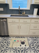 Load image into Gallery viewer, Christmas Presents between Friends French Bulldog Black White Machine Washable Memory Foam Mat BB2484RUG