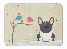 Load image into Gallery viewer, Christmas Presents between Friends French Bulldog Black White Machine Washable Memory Foam Mat BB2484RUG