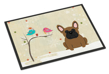 Load image into Gallery viewer, Christmas Presents between Friends French Bulldog Brown Doormat - 24x36 Decorative Floor Mat – Indoor/Outdoor Rug with Artistic Flair BB2485JMAT