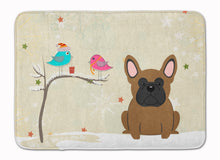 Load image into Gallery viewer, Christmas Presents between Friends French Bulldog Brown Machine Washable Memory Foam Mat BB2485RUG
