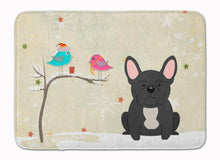 Load image into Gallery viewer, Christmas Presents between Friends French Bulldog Black Machine Washable Memory Foam Mat BB2486RUG