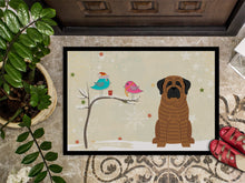 Load image into Gallery viewer, Christmas Presents between Friends Mastiff Brindle Doormat - 24x36 Decorative Floor Mat – Indoor/Outdoor Rug with Artistic Flair BB2487JMAT