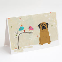 Load image into Gallery viewer, Christmas Presents between Friends Mastiff Greeting Cards -  Blank Note Cards – 8-Pack of Artist-Designed Cards with Envelopes