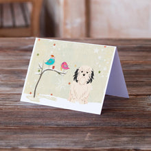 Load image into Gallery viewer, Christmas Presents between Friends Lowchen Greeting Cards -  Blank Note Cards – 8-Pack of Artist-Designed Cards with Envelopes