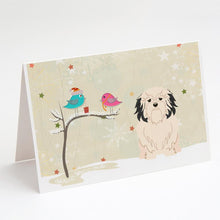 Load image into Gallery viewer, Christmas Presents between Friends Lowchen Greeting Cards -  Blank Note Cards – 8-Pack of Artist-Designed Cards with Envelopes