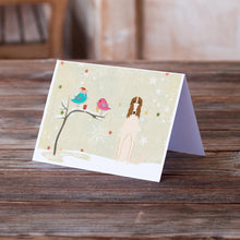 Load image into Gallery viewer, Christmas Presents between Friends Borzoi Greeting Cards -  Blank Note Cards – 8-Pack of Artist-Designed Cards with Envelopes