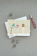 Load image into Gallery viewer, Christmas Presents between Friends Borzoi Greeting Cards -  Blank Note Cards – 8-Pack of Artist-Designed Cards with Envelopes