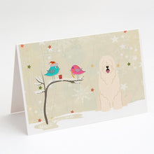 Load image into Gallery viewer, Christmas Presents between Friends South Russian Sheepdog Greeting Cards -  Blank Note Cards – 8-Pack of Artist-Designed Cards with Envelopes