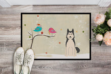 Load image into Gallery viewer, Christmas Presents between Friends West Siberian Laika Spitz Doormat - 24x36 Decorative Floor Mat – Indoor/Outdoor Rug with Artistic Flair BB2497JMAT
