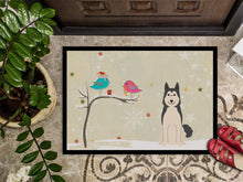 Load image into Gallery viewer, Christmas Presents between Friends West Siberian Laika Spitz Doormat - 24x36 Decorative Floor Mat – Indoor/Outdoor Rug with Artistic Flair BB2497JMAT