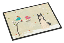 Load image into Gallery viewer, Christmas Presents between Friends West Siberian Laika Spitz Doormat - 24x36 Decorative Floor Mat – Indoor/Outdoor Rug with Artistic Flair BB2497JMAT