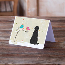 Load image into Gallery viewer, Christmas Presents between Friends Black Russian Terrier Greeting Cards -  Blank Note Cards – 8-Pack of Artist-Designed Cards with Envelopes