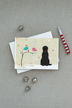 Load image into Gallery viewer, Christmas Presents between Friends Black Russian Terrier Greeting Cards -  Blank Note Cards – 8-Pack of Artist-Designed Cards with Envelopes