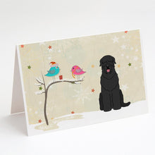 Load image into Gallery viewer, Christmas Presents between Friends Black Russian Terrier Greeting Cards -  Blank Note Cards – 8-Pack of Artist-Designed Cards with Envelopes