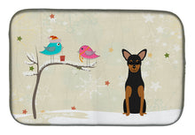Load image into Gallery viewer, Christmas Presents between Friends Manchester Terrier Dish Drying Mat – Absorbent, Artistic Kitchen Essentials BB2500DDM