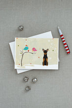 Load image into Gallery viewer, Christmas Presents between Friends Manchester Terrier Greeting Cards -  Blank Note Cards – 8-Pack of Artist-Designed Cards with Envelopes